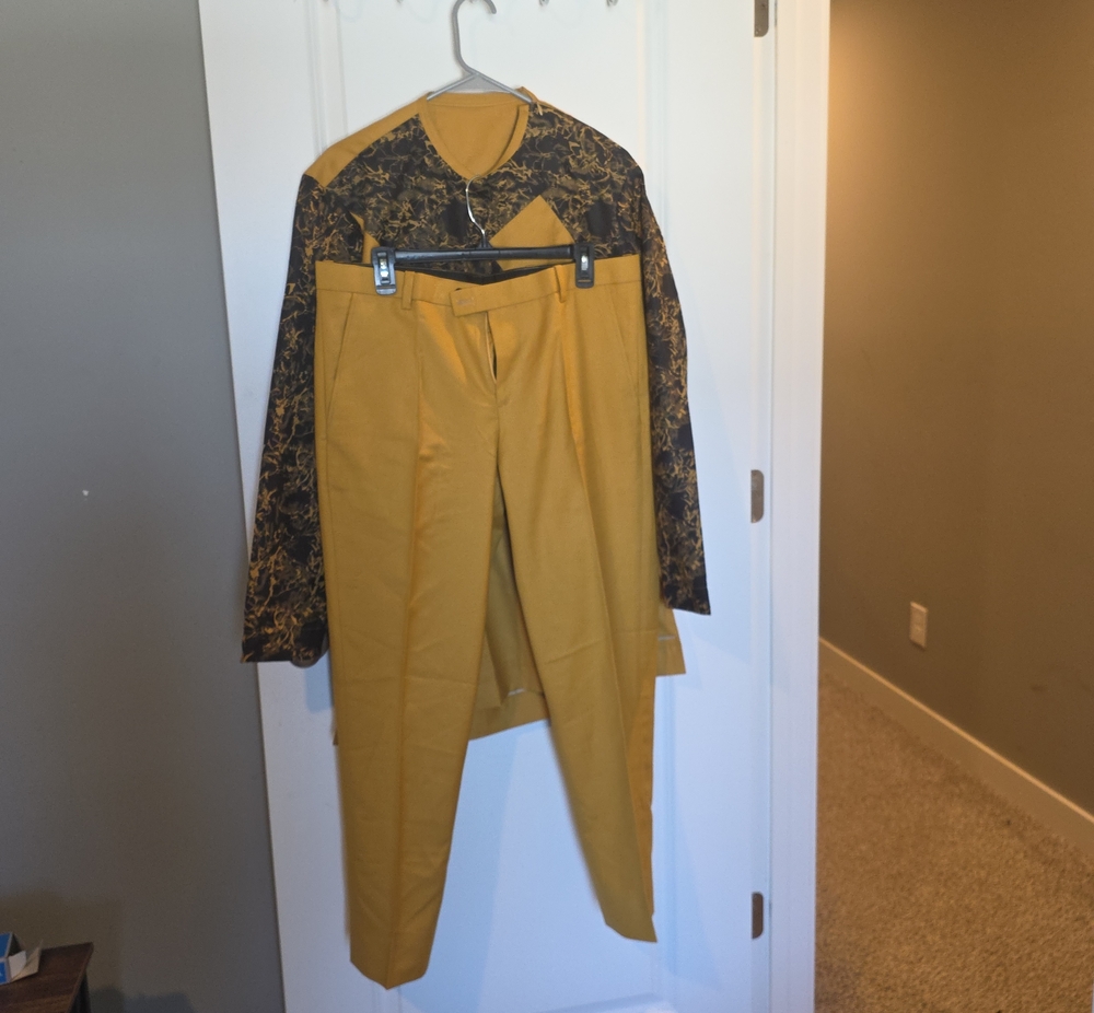 African Traditional Men's In  Mustard Outfit